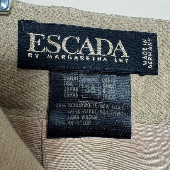 SALE! Tan Escada Wool Pencil Skirt Size 36 (4) EUC - Picture 5 of 5